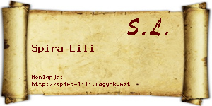 Spira Lili névjegykártya